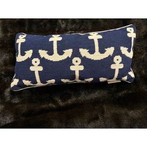 Pottery Barn Kids Sea Bags Anchor Pillow knitted 8x17